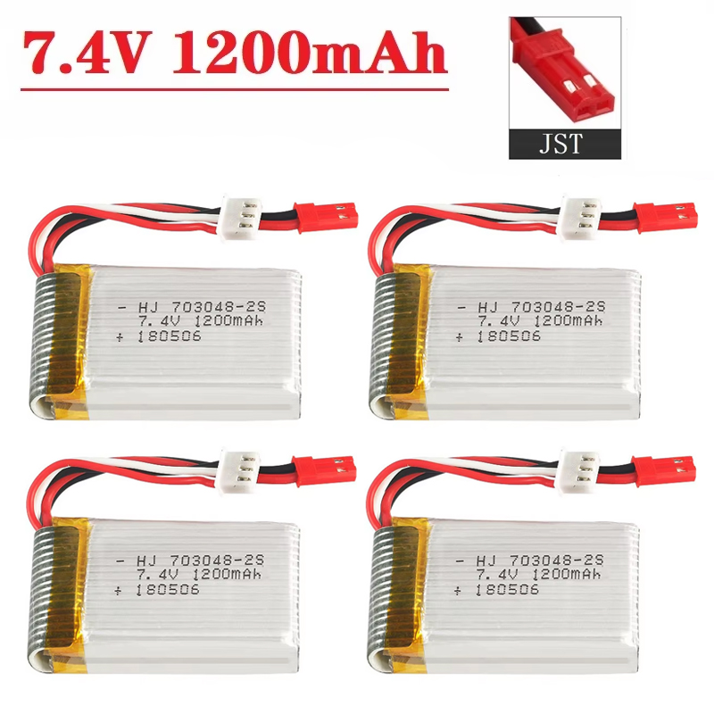 Drone Rc Parts - Lipo Battery 2S 7.4V 1200mAh 703048