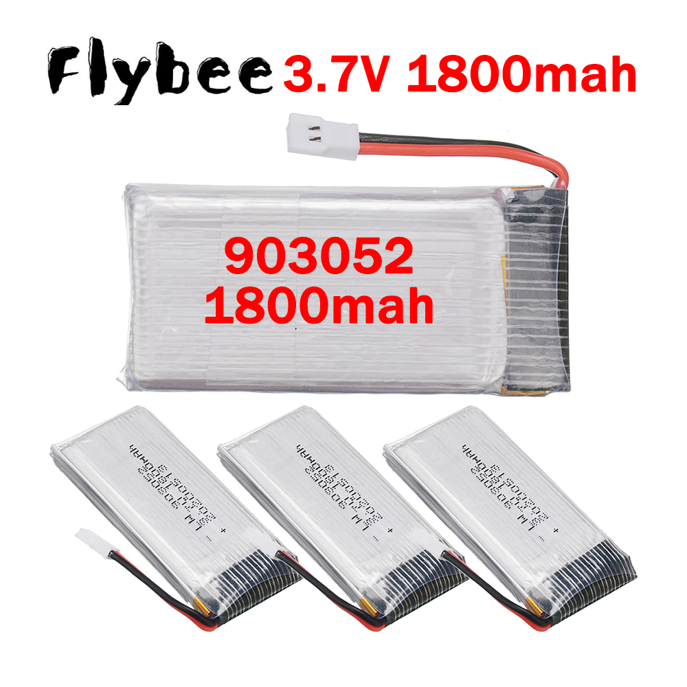 Drone Lipo Battery - 5IN1 Charger 903052 3.7V 1800mAh Lithium