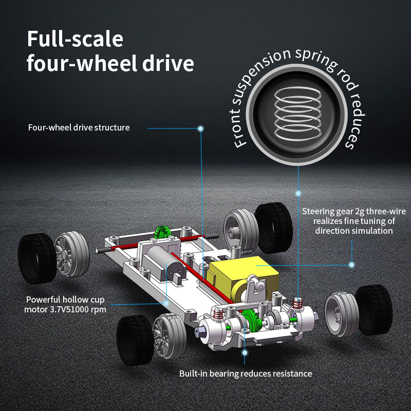 Upgraded Gyro 1/43 RC Drifting - огляд і ціна Rc Drift Car Kit