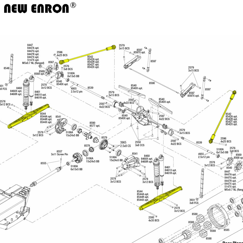 NEW ENRON Aluminum Alloy Rear  - огляд і ціна Rc Suspension Arm