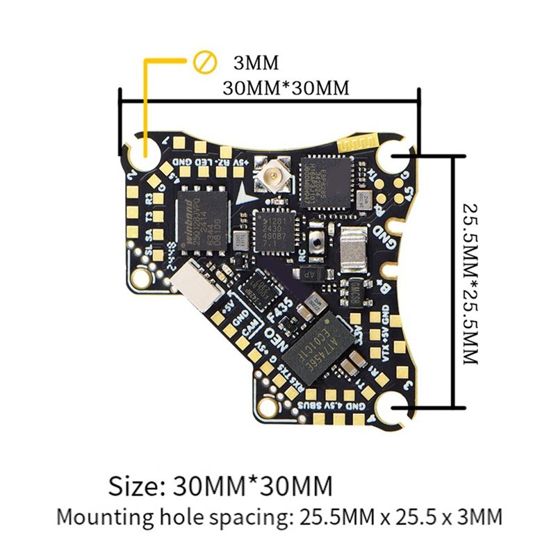FBIL-F435 NEO 1S AIO Flight Co - огляд і ціна Drone Rc Flight Controller