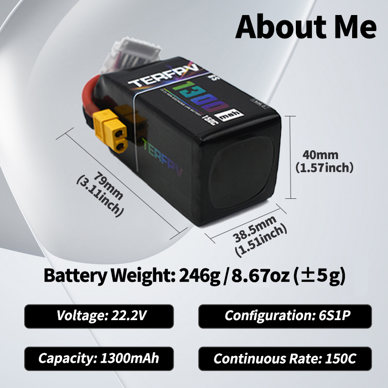 TERFPV Lipo Battery 6S 22.2V 1 - огляд і ціна Drone Lipo Battery