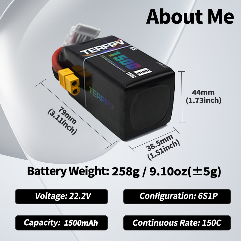 TERFPV Lipo Battery 6S 22.2V 1 - огляд і ціна Drone Lipo Battery