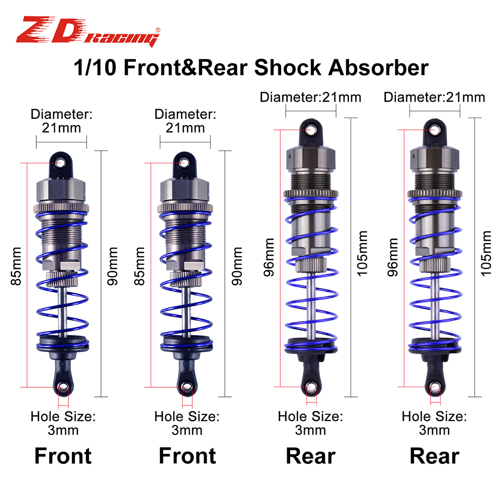 2Pcs ZD Racing 105mm Front Rae - огляд і ціна Rc Suspension Arm