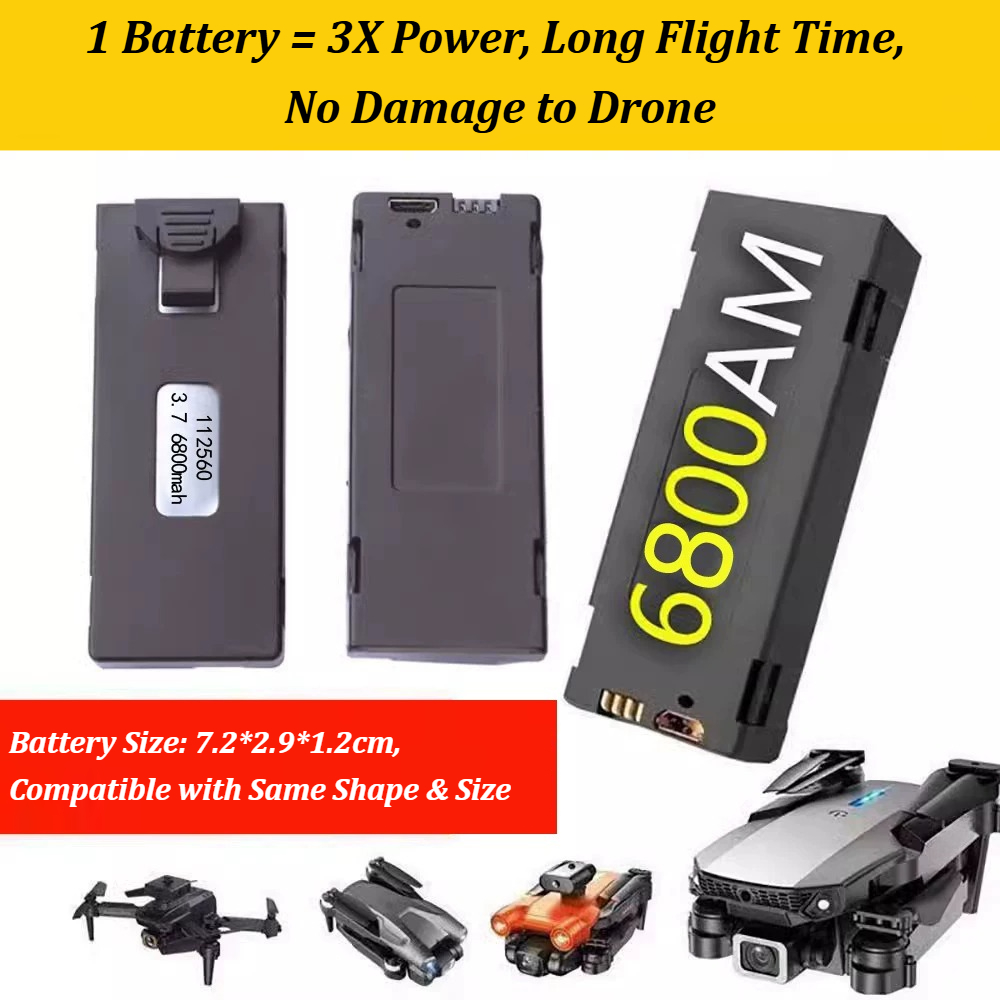 3.7V 6800mAh Spare Replacement - огляд і ціна Rc Drone E88