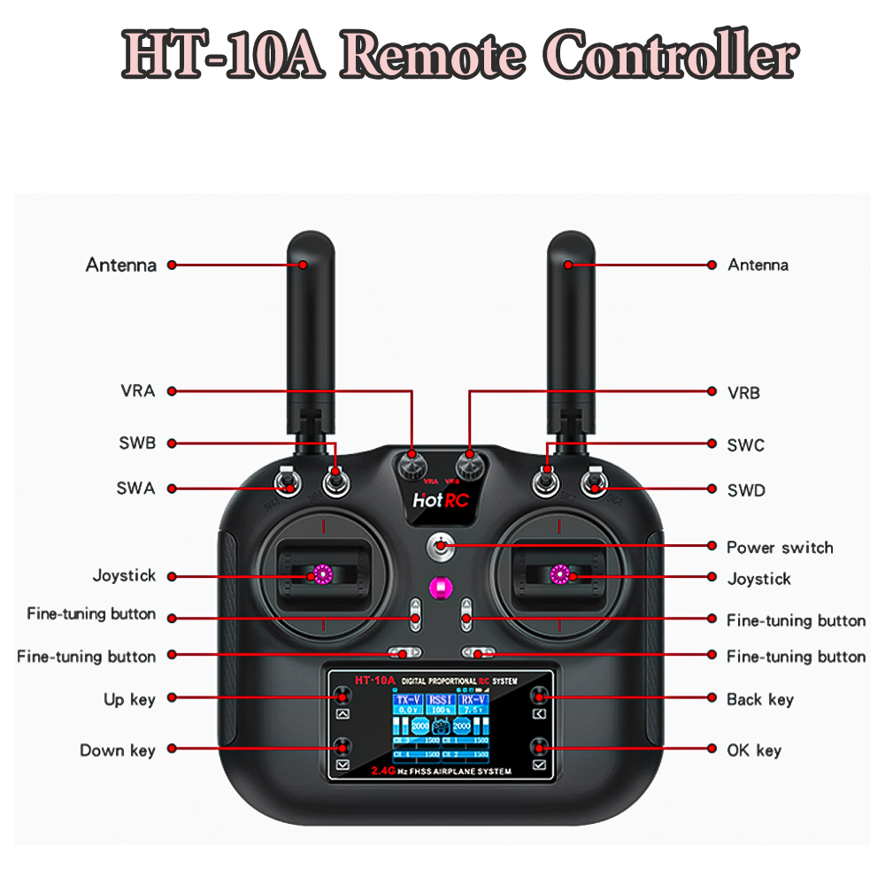 Hotrc Hot RC HT-10A HT10A 2.4G - огляд і ціна Drone Rc Parts
