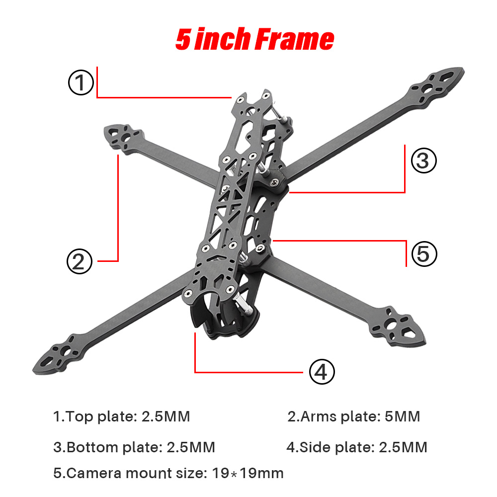 Mark4 5inch FPV Racing Drone F - огляд і ціна Drone Frame 5 Inch